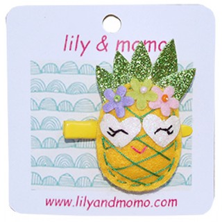 【美國 Lily & Momo】手工童趣髮飾-甜蜜蜜鳳梨 #HCA385