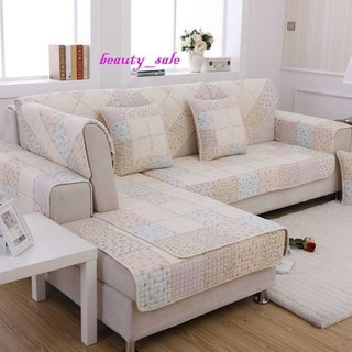 韓式小碎花(米色) 純棉 絎縫拼布 沙發墊 坐墊