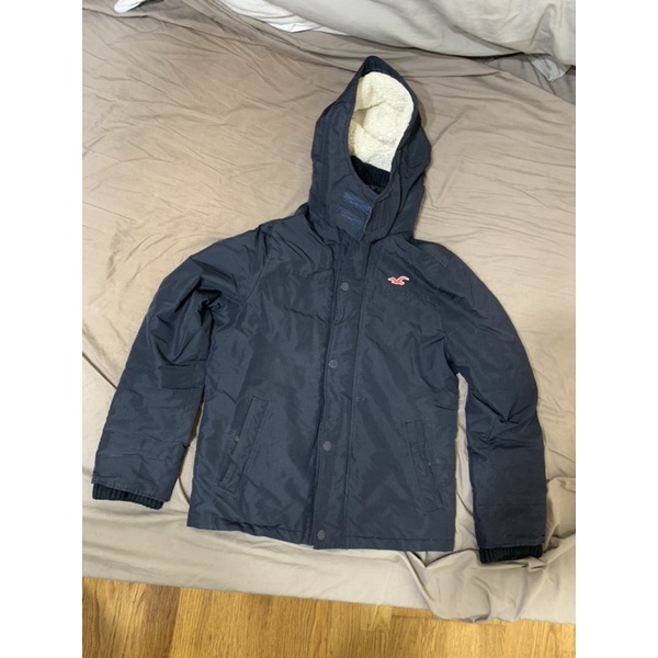 [二手品] Hollister All-weather Jacket 深藍色 防風連帽外套 M號