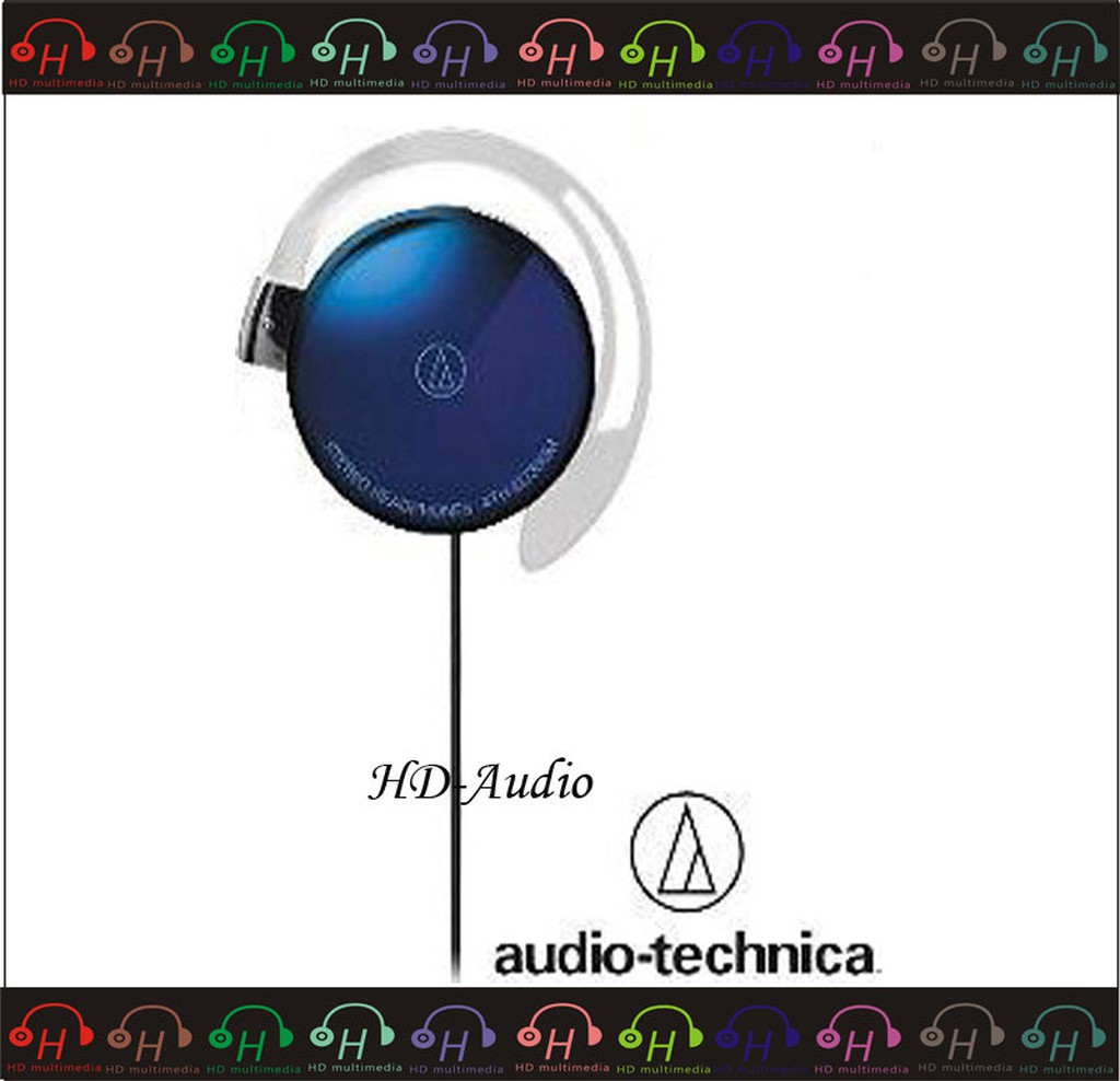 現貨🔥弘達影音多媒體 鐵三角 Audio-technica ATH EQ300M 藍色 耳掛式耳機 薄型耳機輕量 公司貨