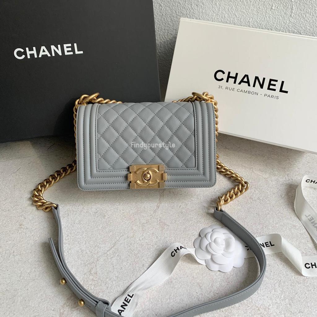 Findyourstyle 正品代購 Chanel boy20 灰金釦