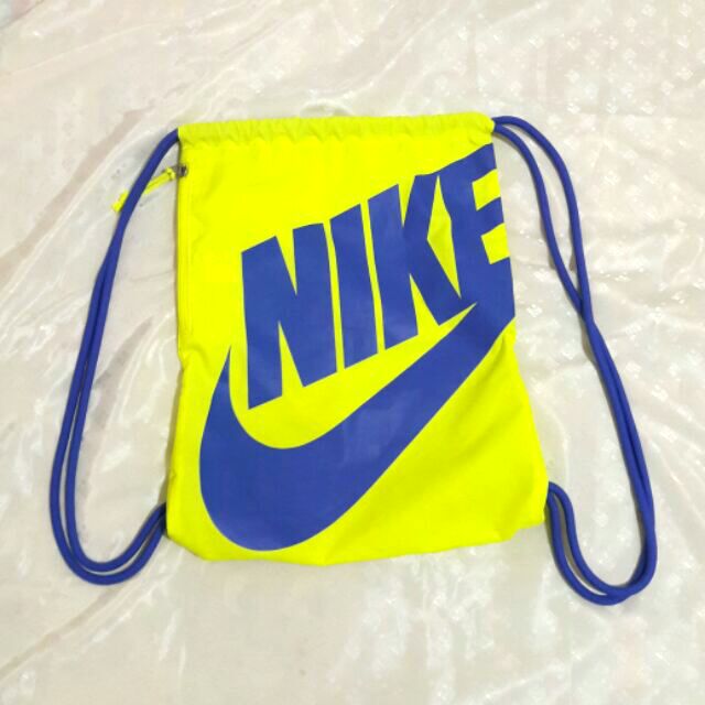 日本帶回 Nike 束口袋 後背包 螢光黃 簡約背包