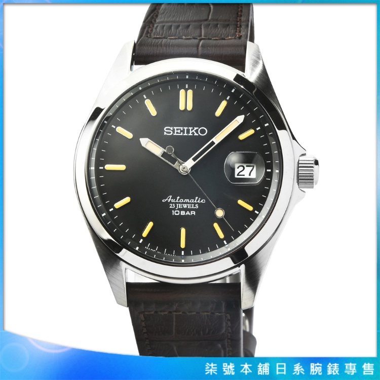 【柒號本舖】SEIKO 精工DRESS LINE 機械皮帶腕錶-黑 / SZSB017 (日本版)