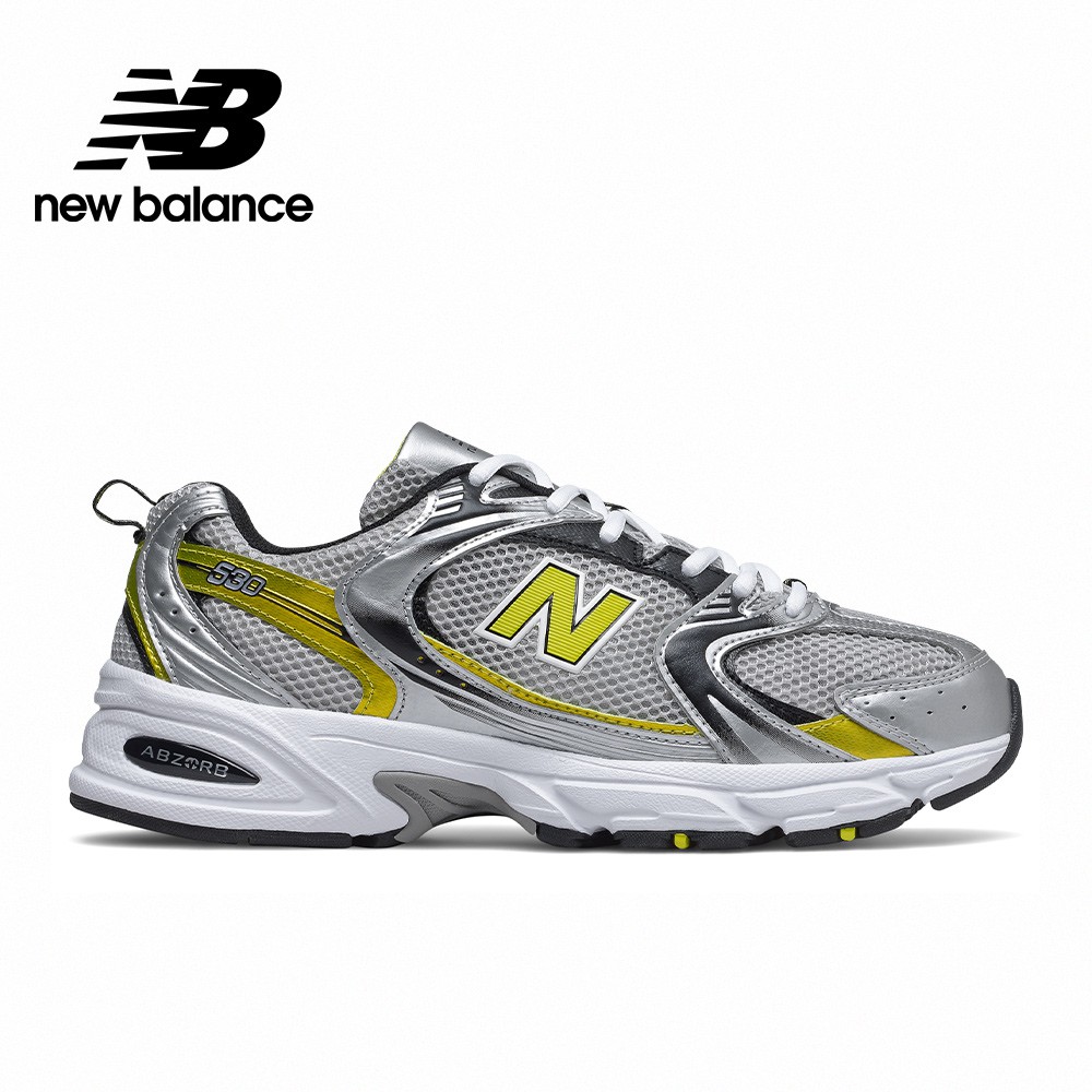 【New Balance】 NB 復古運動鞋_中性_銀黃配色_MR530SC-D楦 530