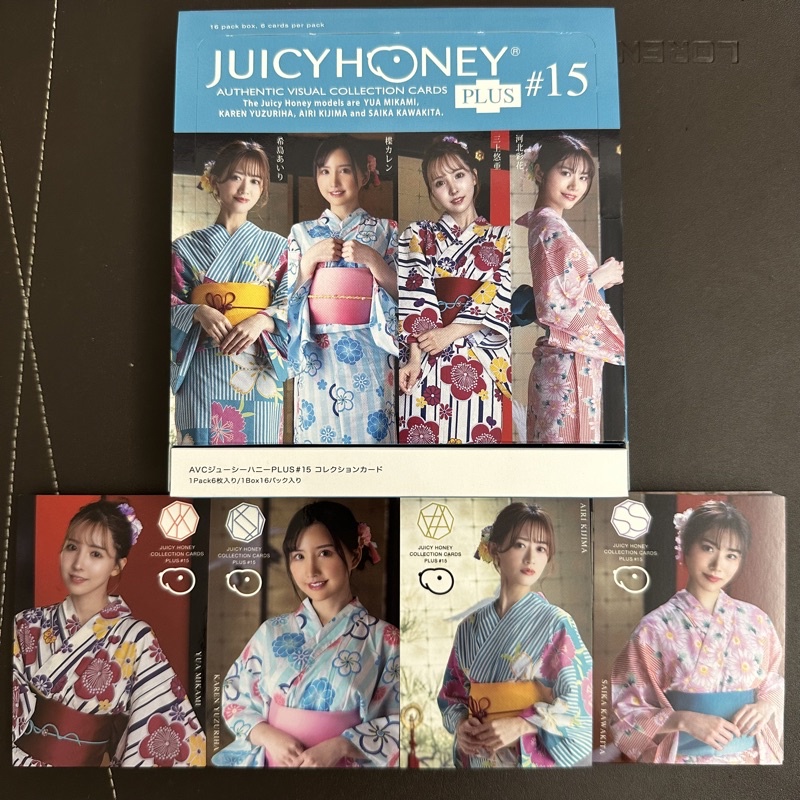 juicy Honey plus15 三上悠亞、河北彩花、希島愛里、楪可憐 普卡一套72張含盒