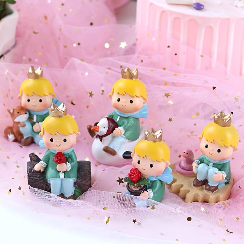 卡通小王子工藝品裝飾王子娃娃人物迷你王子圖收藏玩具玩具蛋糕禮帽蛋糕禮帽蛋糕裝飾