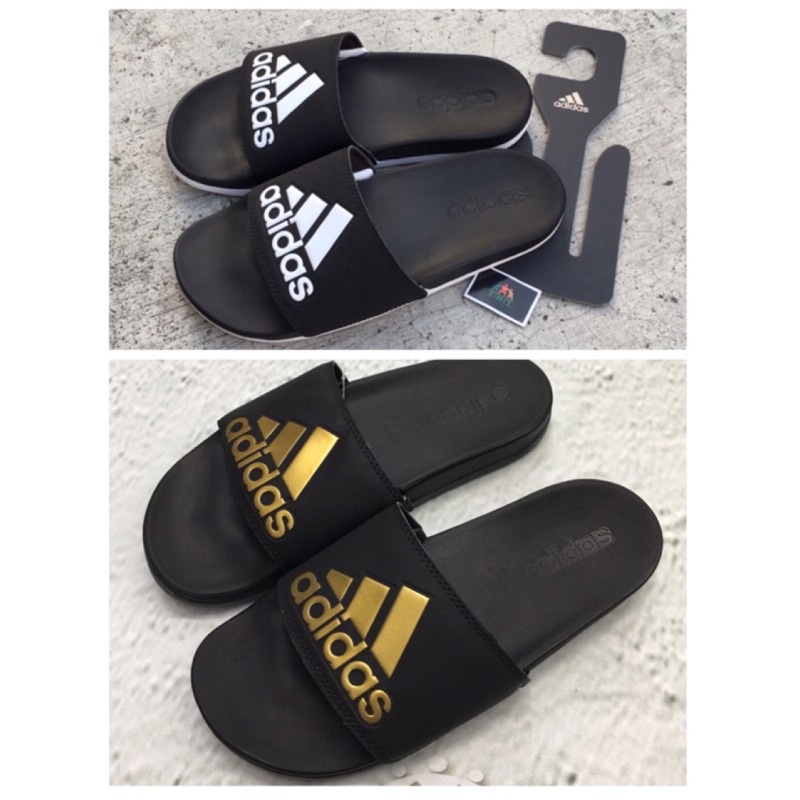 《TNT》ADIDAS ADILETTE COMFORT 中性 軟底 字母 運動拖鞋 CG3427 / B41742