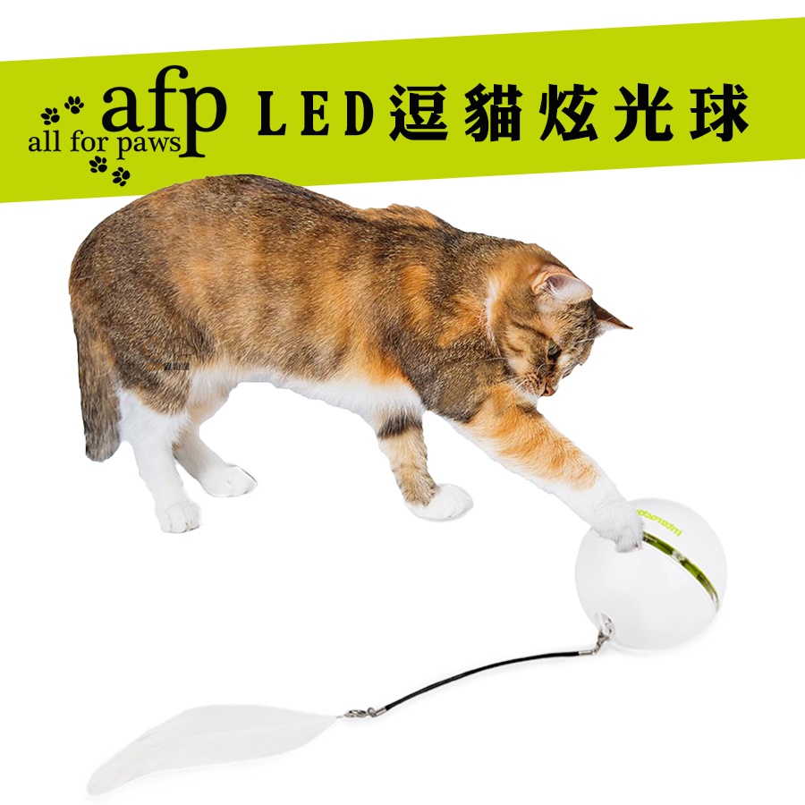 all for paws AFP 【LED逗貓炫光球】貓咪玩具 貓玩具 逗貓玩具 互動玩具 玩具 貓咪球玩具