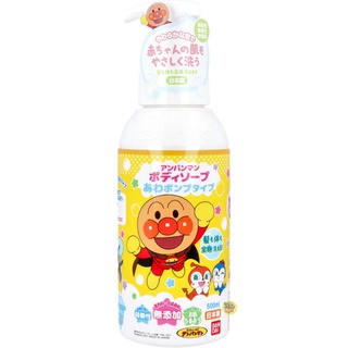 【JPGO】日本製 Anpanman 麵包超人 弱酸性 兒童全身可用 泡沫洗髮保濕沐浴乳 500ml