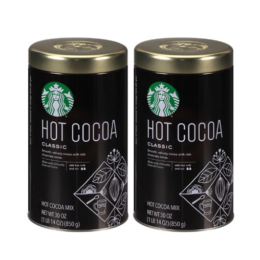 【蝦皮茉兒】宅配免運 🚚 STARBUCKS星巴克罐裝經典可可粉850gX2入 COSTCO 交換禮物 美國原裝進口