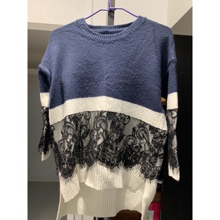 長版蕾絲舒適毛衣，儲存良好