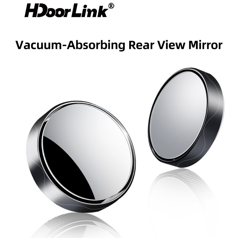 Hdoorlink 2 件可調節 360 度旋轉廣角防水反光鏡側小圓形汽車輔助後視盲點鏡
