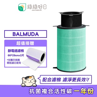 綠綠好日 抗菌HEPA濾芯 適用BALMUDA百慕達 AirEngine (兩件以上請選宅配)【超值贈 靜電過濾棉】