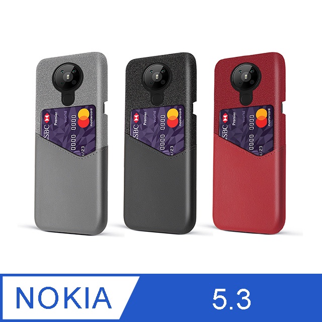 Nokia 3.4 5.3 8.3 插卡 布紋 拼接 皮質 保護套 手機殼
