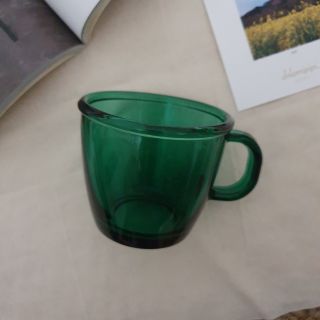 【現貨】透明綠色小茶杯 復古咖啡廳 韓國歐膩 ins
