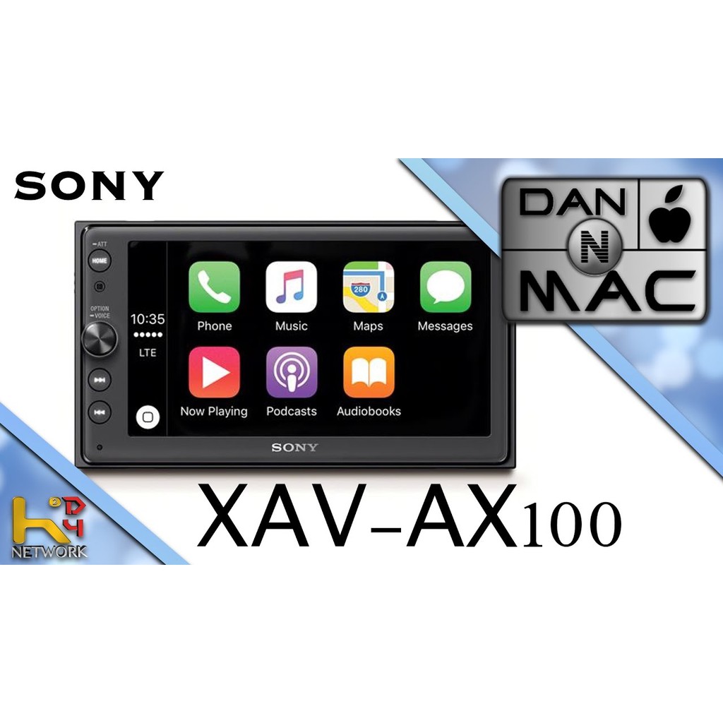 SONY 6.4吋藍芽觸控螢幕主機XAV-AX1000支援 Apple CarPlay前置USB/AUX 55Wx4