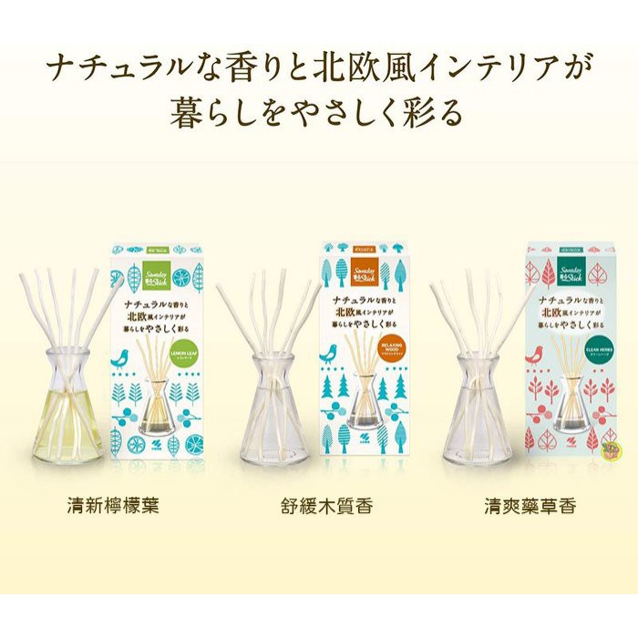 【JPGO】日本製 小林製藥 Sawaday 北歐風 室內擴香玻璃瓶