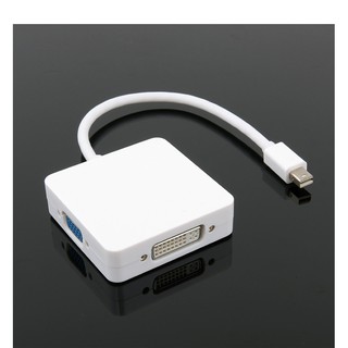品名: 螢幕顯示器轉接線 Mini DP Displayport轉VGA+HDMI+DVI轉換線 Macbook(白色)
