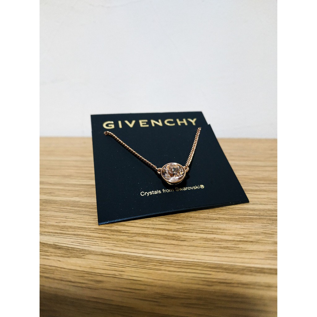 🎉《便宜出售》全新Givenchy 紀梵希施華洛世奇單鑽玫瑰金項鏈