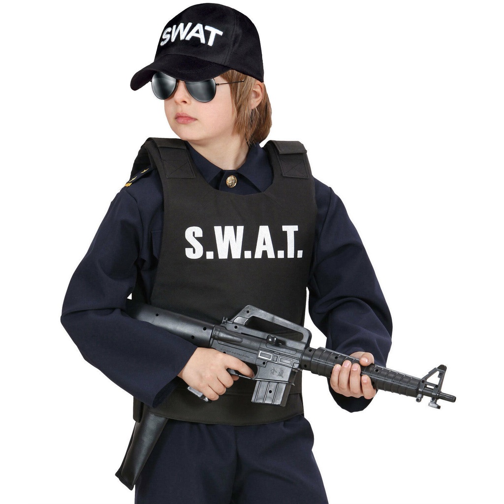 SWAT特工扮演服  兒童特警扮演 防彈衣 防彈背心 4件套