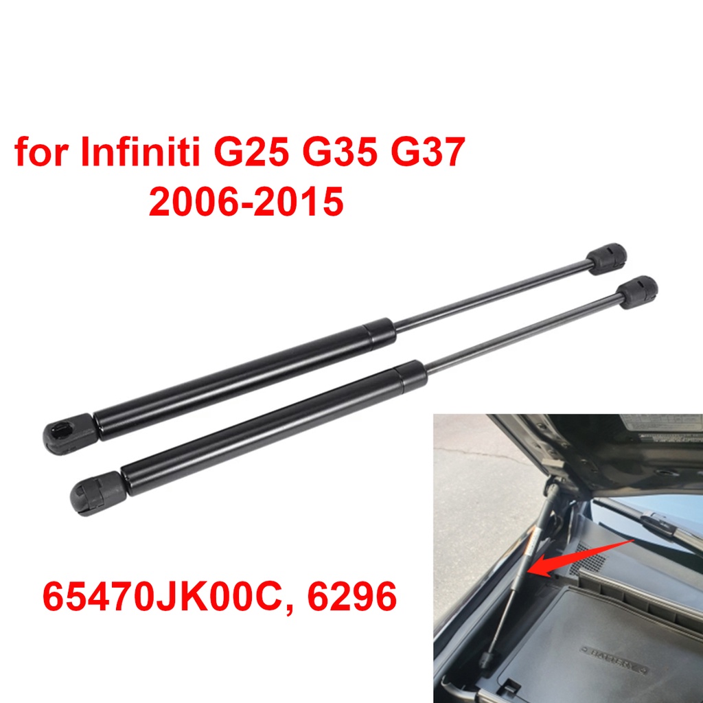 2pcs 用於 Infiniti G35 G25 G37 2006-2015 的汽車前發動機引擎蓋氣體支柱支撐桿阻尼器減