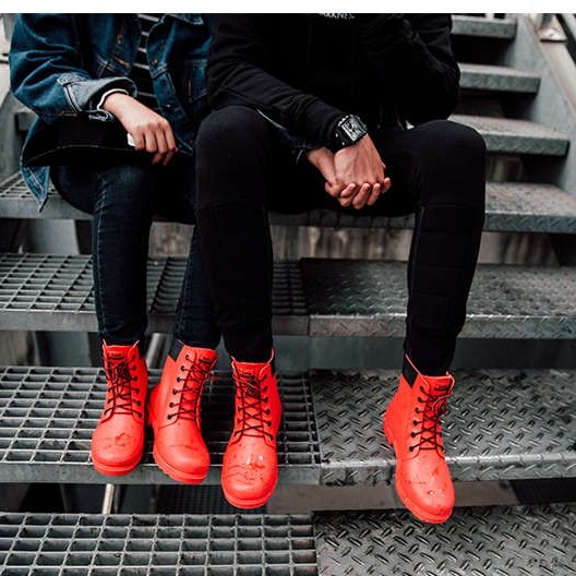 香港潮牌Subtle Mr.RainX1 防水馬丁雨靴- Rain Boot -Red猩紅色 作個"雨" 與眾不同的自己