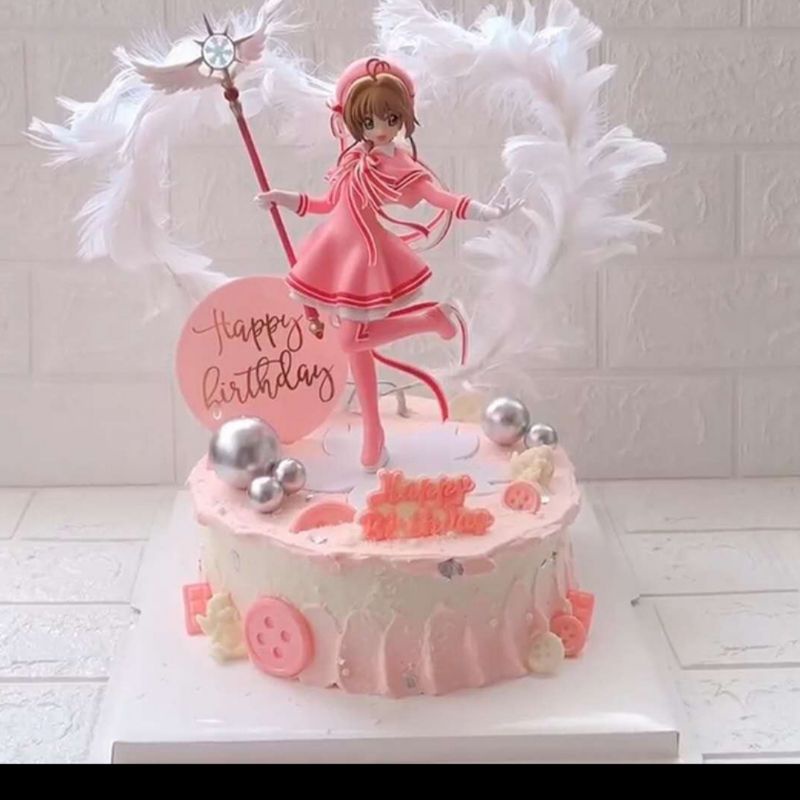 ❤可急單請聊聊❤療癒語過天晴🌞【木之本櫻/庫洛魔法使/小櫻魔法仗】懷舊卡通/客製化蛋糕裝飾/DIY材料/生日蛋糕必備款