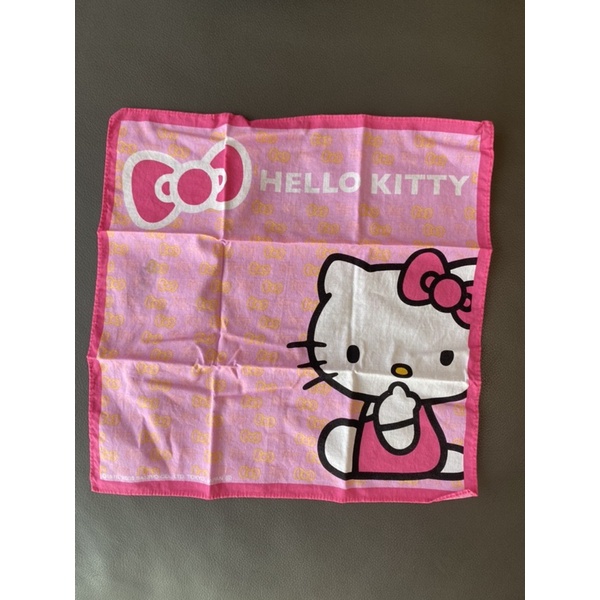 日本製Hello Kitty粉色手帕/手巾/擦汗巾 柔軟吸水