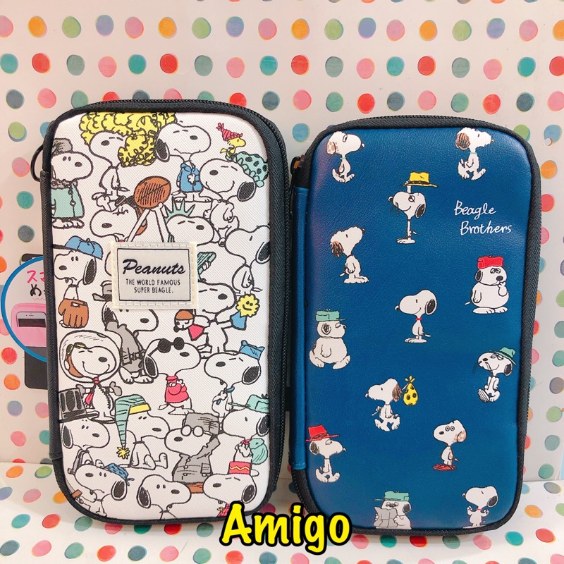 日本snoopy 史努比史奴比萬用包收納包收納袋小物包拉鍊包筆袋文具包刷具袋手機袋 蝦皮購物