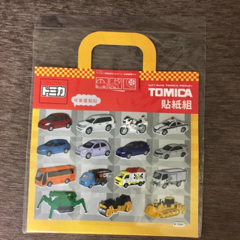 Tomica 多美小汽車貼紙組  重複使用貼紙