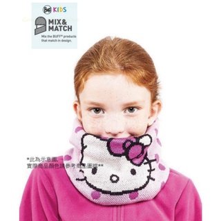 BUFF BF113587 HELLOKITTY 兒童針織 防寒脖圍 圍巾 保暖頭巾 粉紅點點 Polar 青少年 兒童