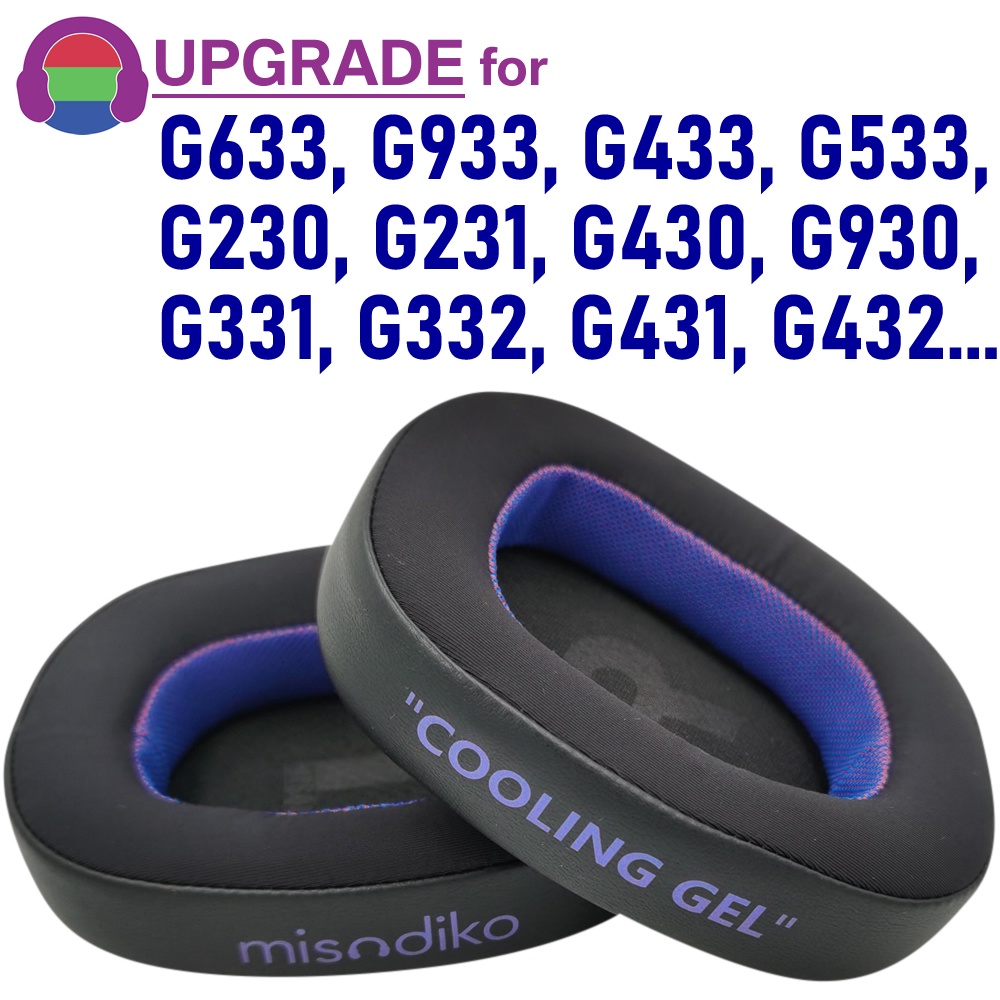 misodiko升級版耳機替換耳罩 適用於羅技 G633 G933 G230 G430 G230 G231 G331 G