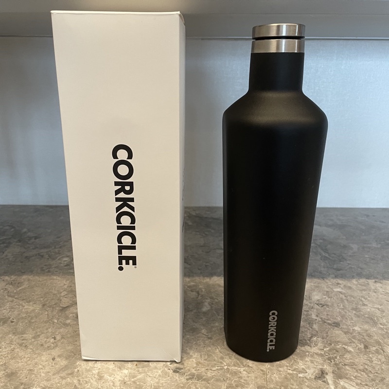 全新 原廠 美國 CORKCICLE 酷仕客 三層真空易口瓶 304不銹鋼 保溫瓶 保溫杯 消光黑 740ml