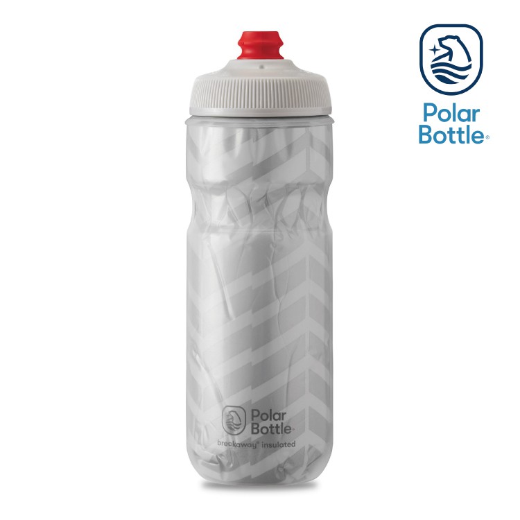 Polar Bottle 20oz 雙層保冷噴射水壺 Bolt 白-銀 / 單車水壺 自行車水壺 保冷水壺