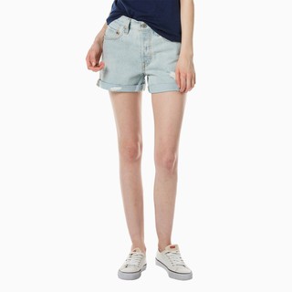 Levis 女款 501 牛仔短褲 排扣 破壞不收邊 刷白洗色 29961-0000