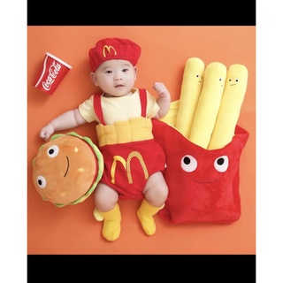 《預購》兒童 攝影 主題 服裝 滿月 寶寶 拍照 嬰兒 創意 薯條 造型 主題套裝