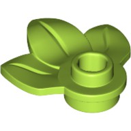 【小荳樂高】LEGO 植物 萊姆綠色 圓點帶葉子(三葉) Plant 32607 6286831