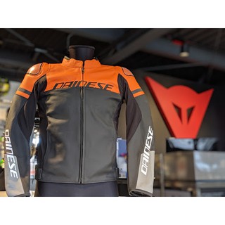 瀧澤部品 義大利 DAINESE 丹尼斯 AGILE LEATHER 黑橘灰 防摔衣 皮上衣 夾克 防摔防護 通勤重機