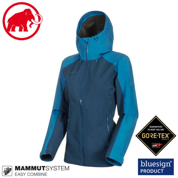 MAMMUT 女 ConveyTour Gore-Tex 連帽防水外套《水鴨藍/藍寶石》/1010-26022/悠遊山水