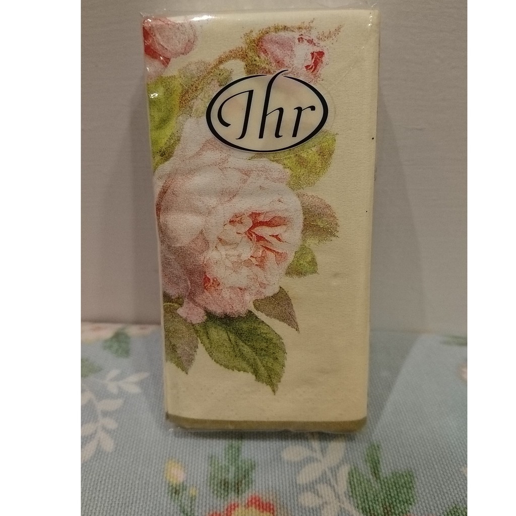 THR 品牌-花朵 高質感 餐巾紙(安妮瑪麗ANNE MARIE-FAIRY ROSE CREAM仙女玫瑰乳白色) 德國