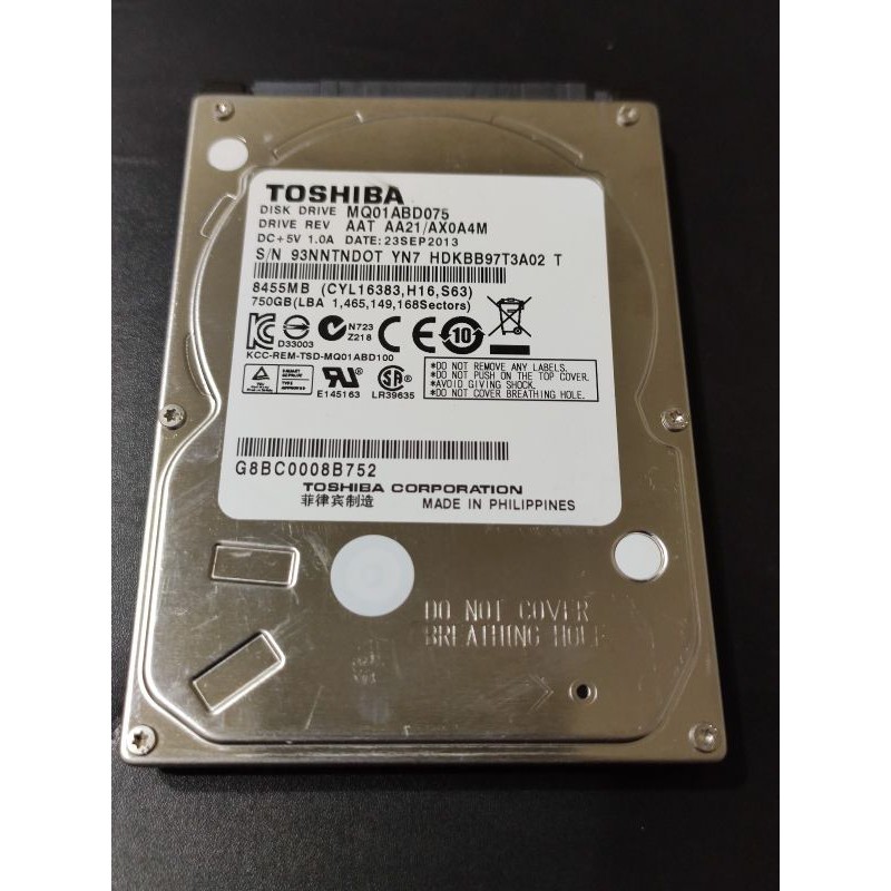 可郵寄 筆電 2.5吋 硬碟 東芝 TOSHIBA SATA 1TB 5400 轉 筆記型 電腦 儲存 HDD 行動硬碟