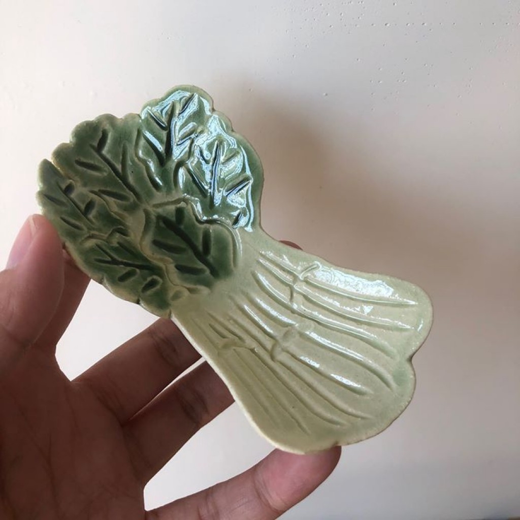 日本製陶器職人手作美濃燒和風彩繪蔬菜盤造型小皿豆皿小盤子 小白菜 蝦皮購物
