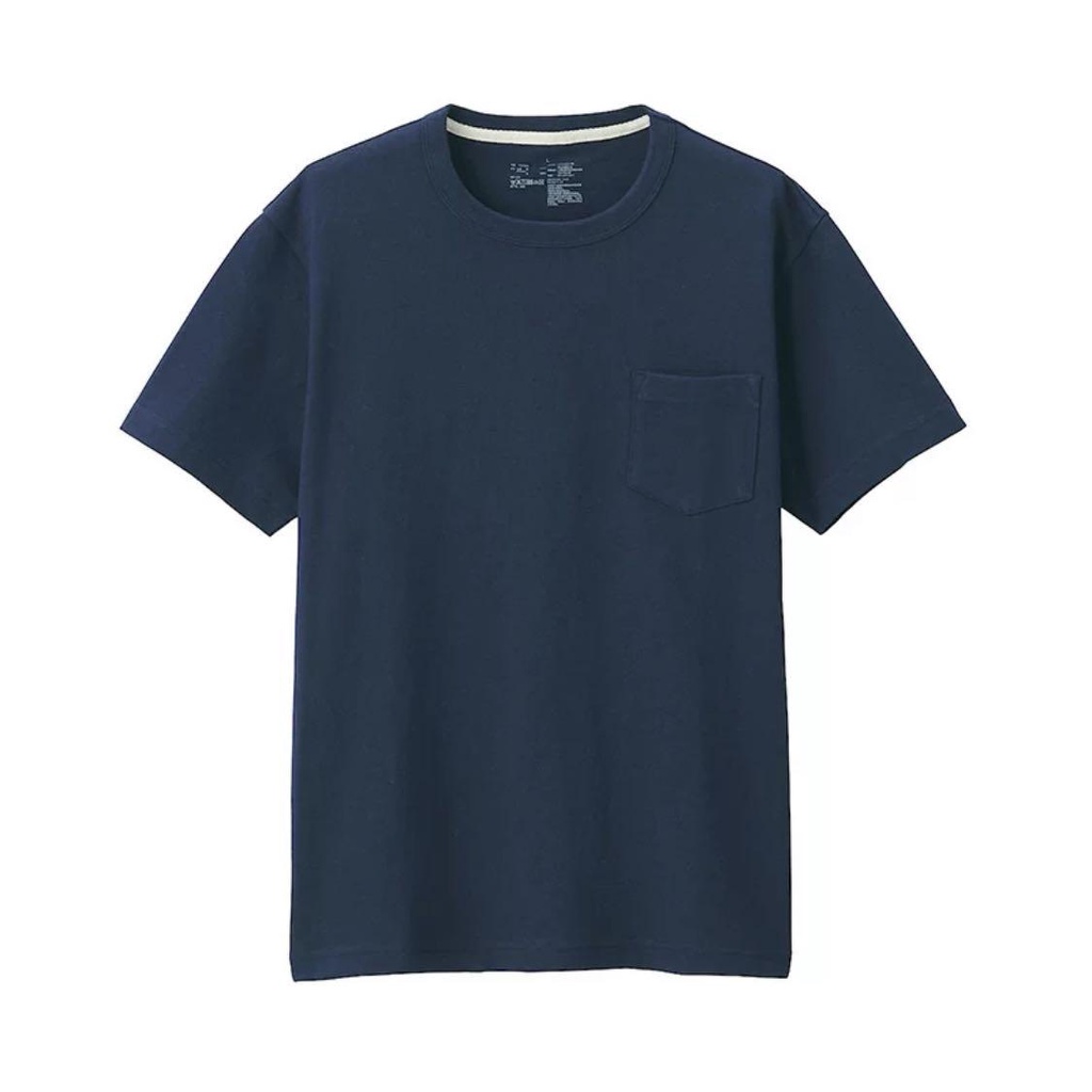 無印良品 口袋短袖T恤 深藍色 海軍藍 天竺棉 XL cityboy、工裝適合