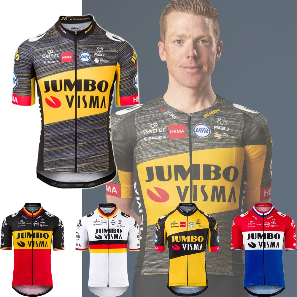 Cbox 21SS AAA 級 Pro Team Jumbo-Visma 騎行服男士襯衫短袖自行車 T 恤環法自行車賽