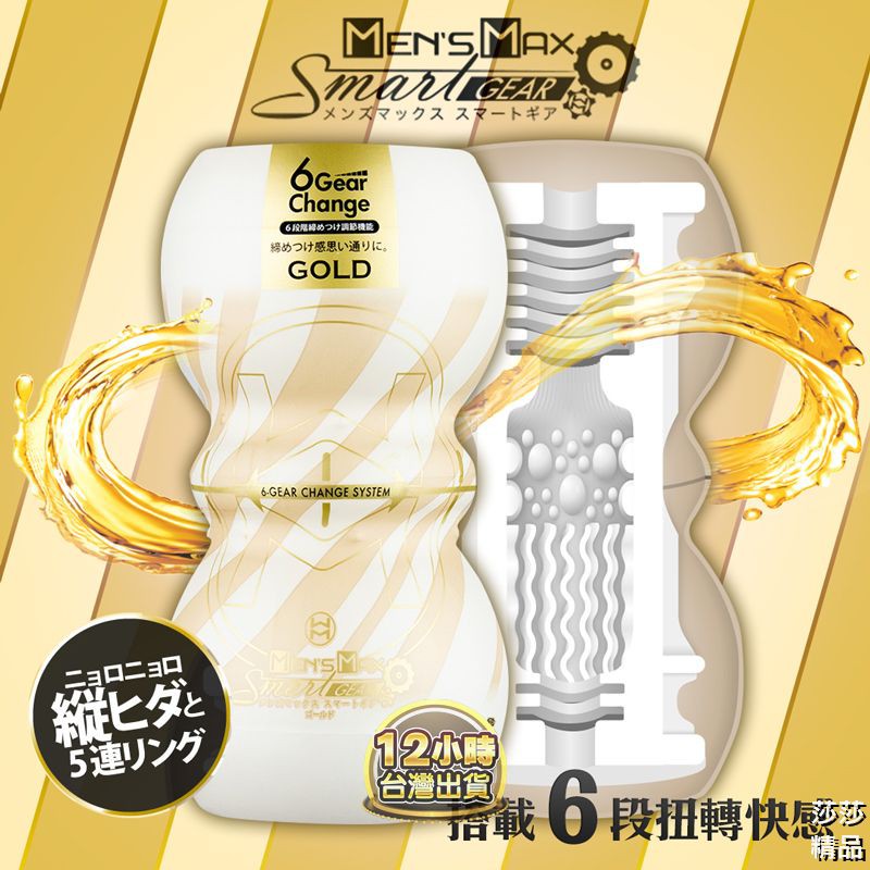 日本Mens Max Smart GEAR GOLD 金款 雙向可調6階飛機杯 情趣精品 飛機杯 情趣