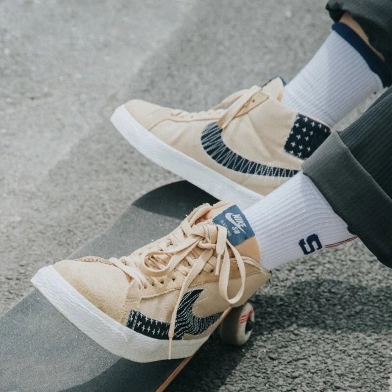 二手 NIKE SB ZOOM Blazer Mid 刺子繡 Sashiko CT0715-200