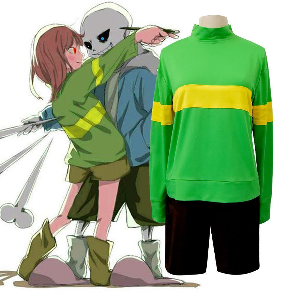 傳說之下chara弗里斯克cos服萬圣節cosplay動漫cos周邊服裝現貨 蝦皮購物