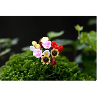 仿真花 (單入) 微景觀多肉植物苔蘚盆栽擺件 DIY花盆裝飾品 園藝造景 迷你擺件 拍攝道具