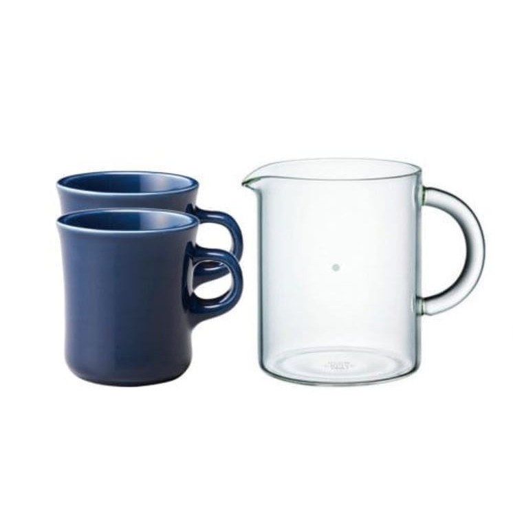 【日本KINTO】 SCS咖啡壺杯分享組(咖啡壺600ml+馬克杯2入)藍《WUZ屋子-台北》
