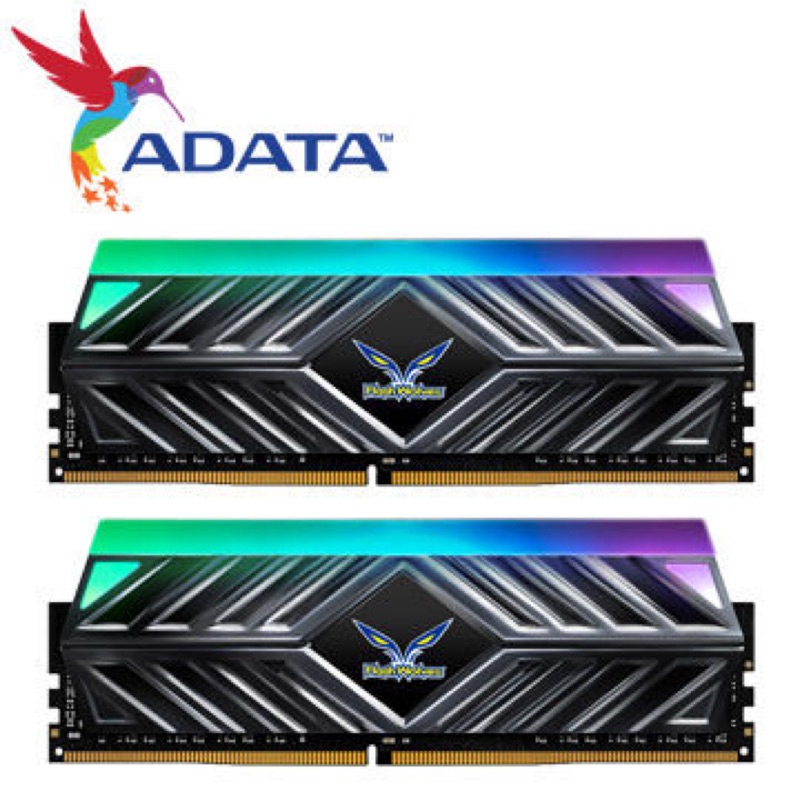 威剛 閃電狼 XPG SPECTRIX D41 DDR4 3200 16G(8G*2) 超頻 RGB 炫光記憶體 鈦灰